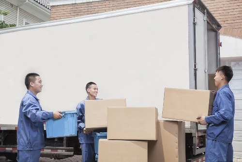Moving boxes and furniture during Waterloo removals