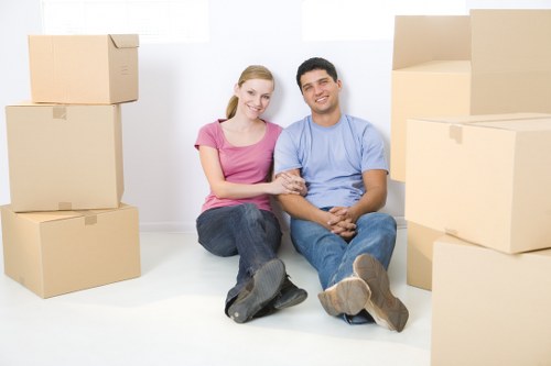 Furniture and household items prepared for a Waterloo move