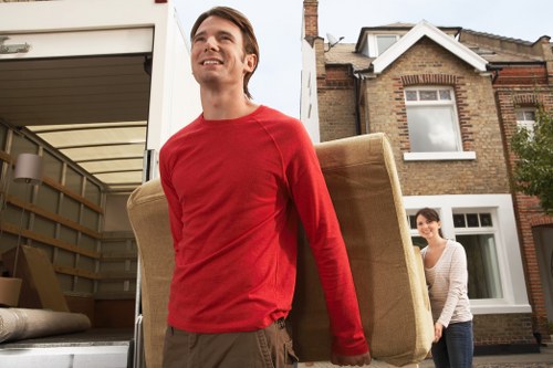 Local removals team loading belongings for a Waterloo move