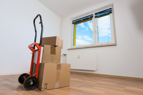 Commercial moving truck service in Waterloo business area