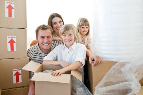 Moving boxes and home contents prepared for a Waterloo relocation